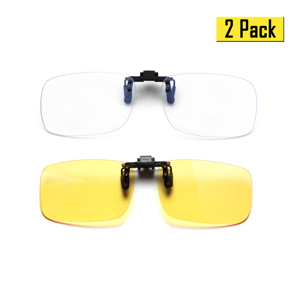 2 Pack Blue Light Blocking Clip On Glasses 8099H44 Clip On Computer Glasses cyxus